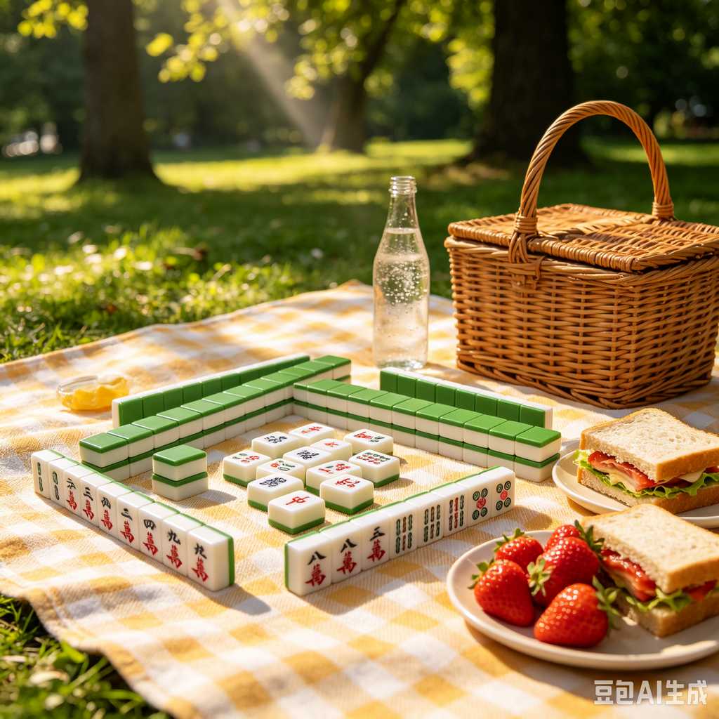 flat print mahjong set